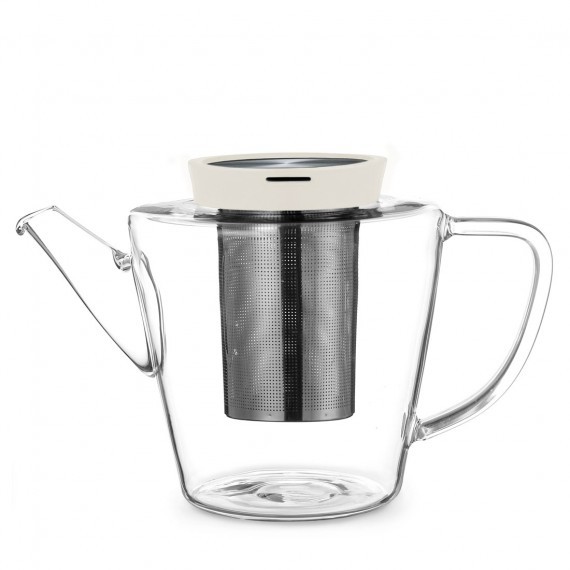 Konvice s čajovým sítkem Infusion 27821, 1l, čirá/khaki