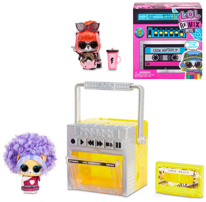 L.O.L. Surprise ReMix Pets set kazeťák se zvířátkem na baterie Zvuk