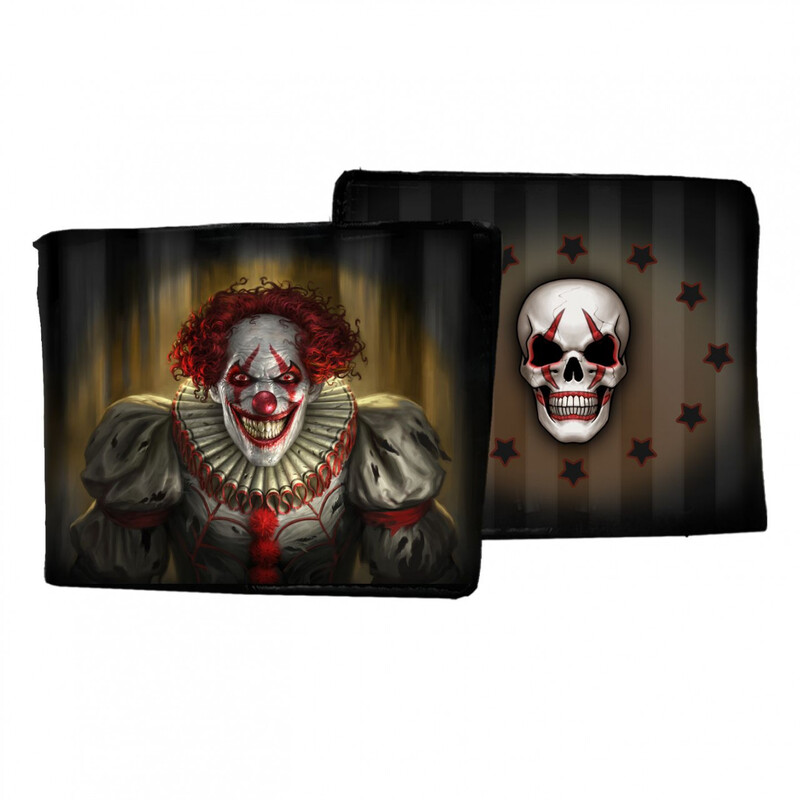 Peněženka Evil Clown – Hororová fantasy peněženka 18,5 cm s embosovaným motivem od Anne Stokes