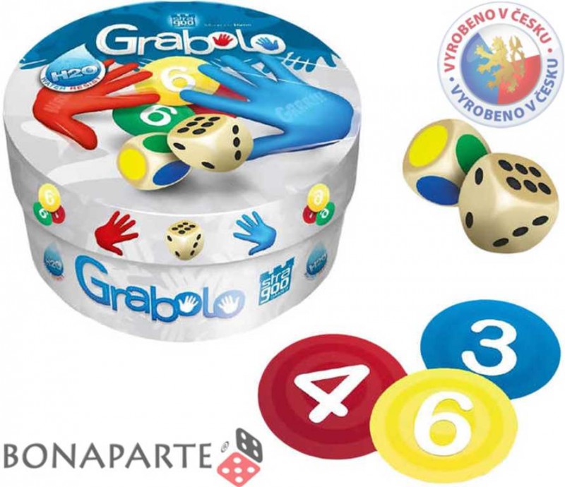 BONAPARTE Hra GRABOLO na postřeh (voděodolné karty H2O) SPOLEČENSKÉ HRY