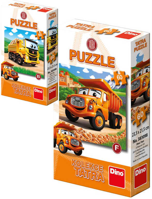 DINO Puzzle 60 dílků TATRA Auta skládačka 24x22cm 6 druhů