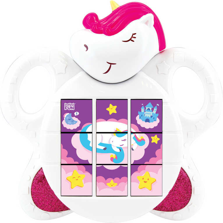 Baby puzzle jednorožec se zvuky a melodií na baterie pro miminko plast