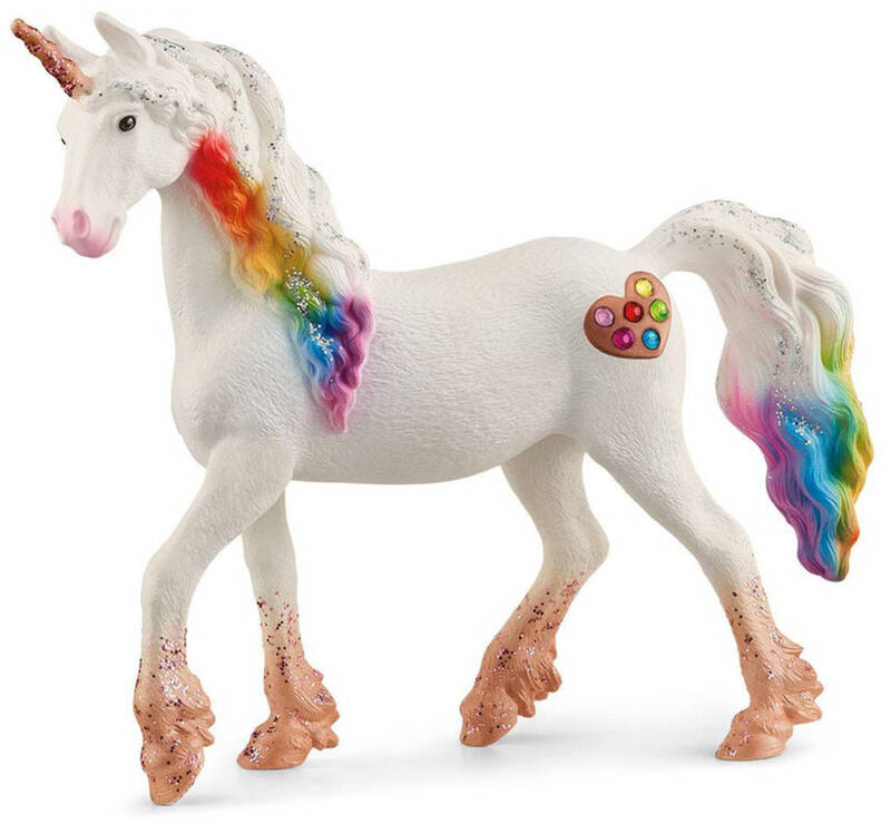 SCHLEICH Koník Bayala jednorožec kobyla srdíčková duhová figurka ručně malovaná