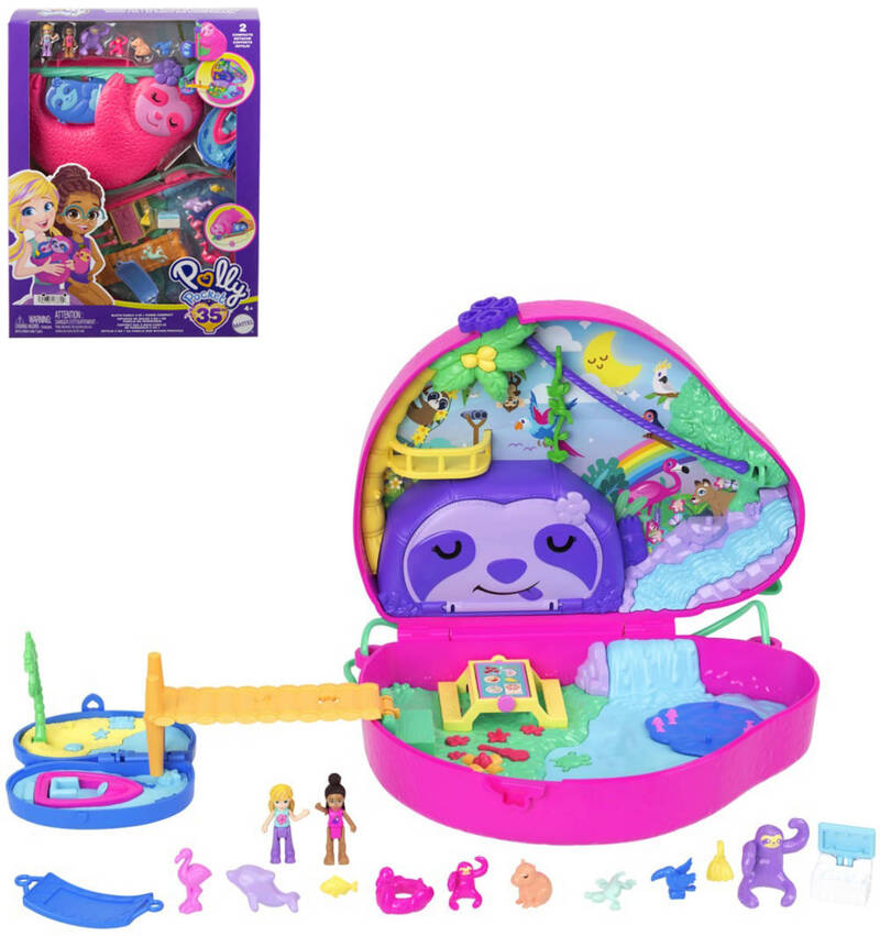 MATTEL Polly Pocket Pidi Pocketková kabelka Rodina lenochodů