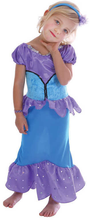KARNEVAL Šaty Mořská panna vel.XS (92-104cm) 3-4 roky *KOSTÝM*