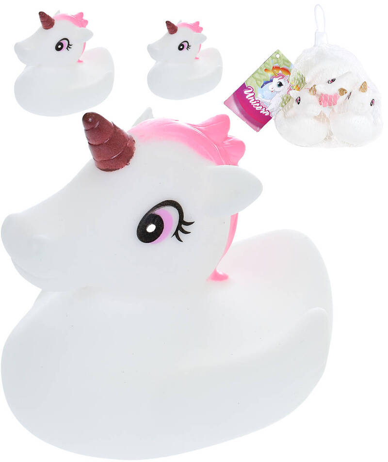 Jednorožec baby plastový set 3ks na koupání do vany do vody pro miminko