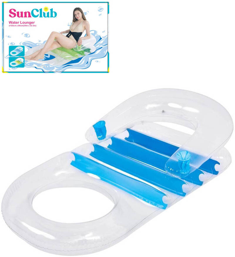 SUN CLUB Lehátko nafukovací matrace s opěrkou zad na vodu Modré