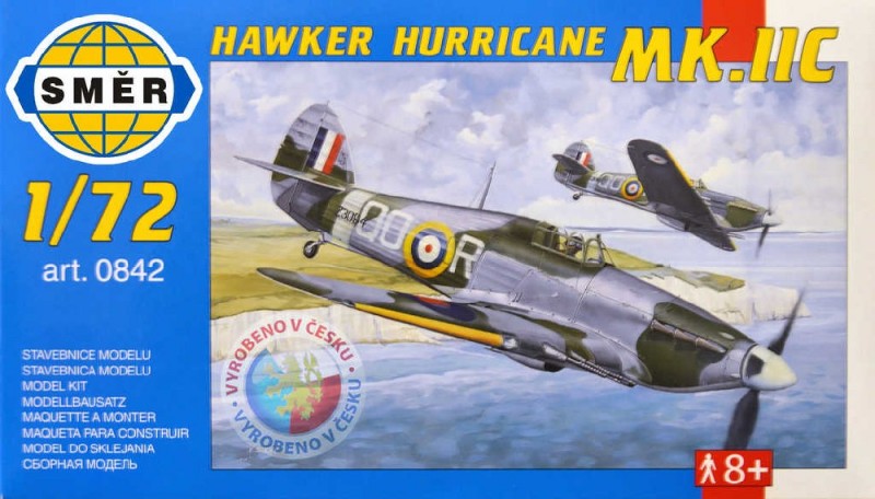 SMĚR Model letadlo Hawker Hurricane MK IIC 1:72 (stavebnice letadla)