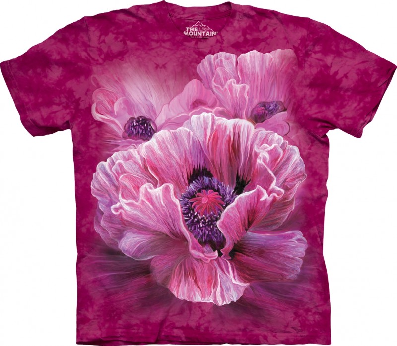 Levná trička s potiskem - Poppies