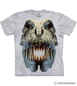 Dinosaurus tricko - Silver Rex Skull