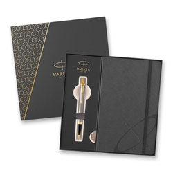 Parker IM Brushed Metal GT, darčeková sada so zápisníkom