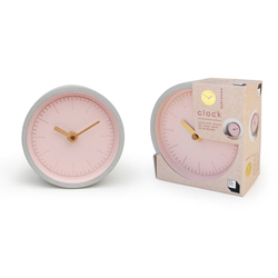 Betonové stolní hodiny Concrete Clock, růžové