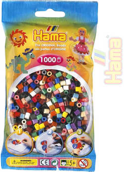 HAMA Korálky dětské zažehlovací barevné set 1000ks v sáčku midi plast