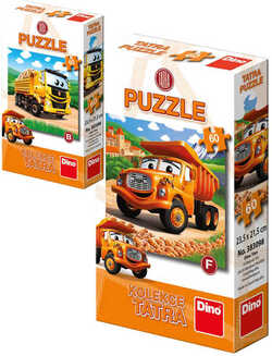 DINO Puzzle 60 dílků TATRA Auta skládačka 24x22cm 6 druhů