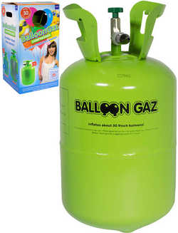 BalloonGaz Helium 250l jednorázové na plnění až 30ks nafukovacích balonků 23cm