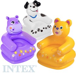 INTEX  Křeslo nafukovací ZVÍŘÁTKO 65 x 64 x 74cm do vody 3 druhy 68556