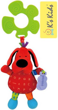 K´S KIDS Pes Patrick S úchytem Na kočárek Textilní pejsek BABY