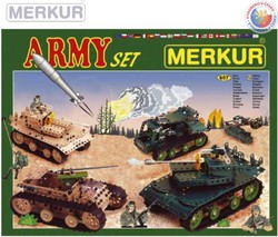 MERKUR 104 Army set * KOVOVÁ STAVEBNICE *
