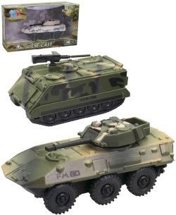 Tank kovový model zpětný chod vojenská technika 3 druhy