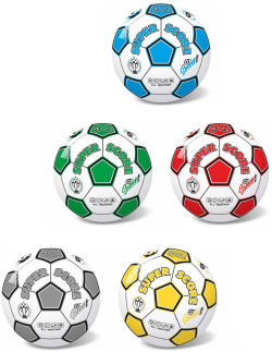 Lopta futbalová lopta Super Score veľ. 5 kopačiak s potlačou 5 farieb