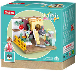SLUBAN Mini Handcraft Domeček pro kočičku 115 dílků + 1 figurka STAVEBNICE