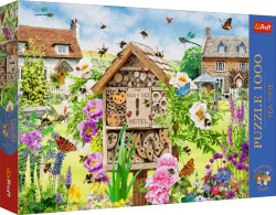 TREFL PUZZLE PREMIUM Čas na čaj Hmyzí hotel 69x48cm 1000 dílků