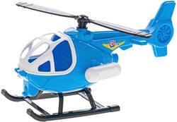 Vrtulník modrý 25cm plastová helikoptéra otevírací kabina