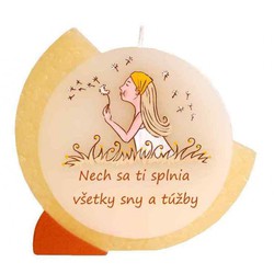 Svíčka VIKI natur s vlastním věnováním