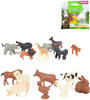 Zvířata 2-3cm plastové figurky mini zvířátka set 8ks sáček 3 druhy