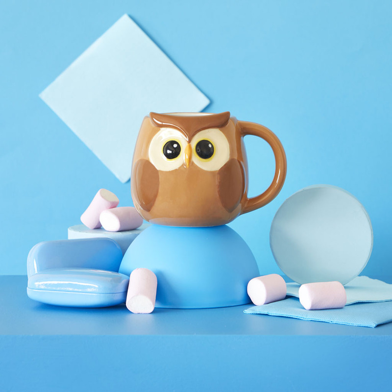 Hrnek Bubo 27560, 400ml, hnědý
