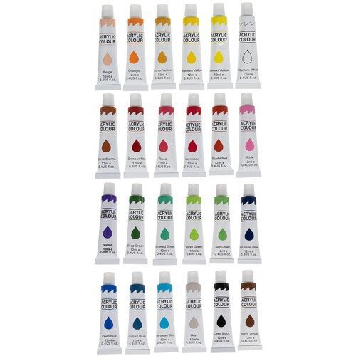 Akrylové barvy 24 ks - 12 ml