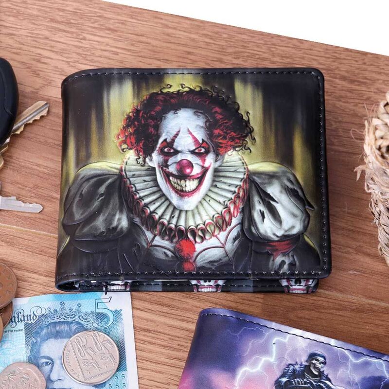 Peněženka Evil Clown – Hororová fantasy peněženka 18,5 cm s embosovaným motivem od Anne Stokes