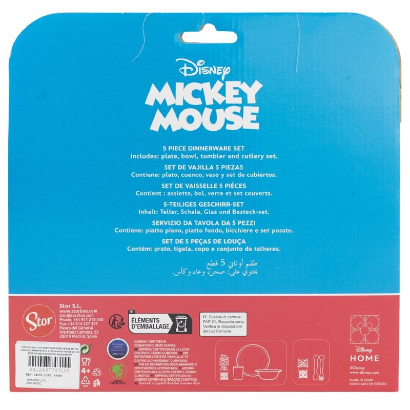 Dětská jídelná sada 5 ks - Mickey Mouse Better Together