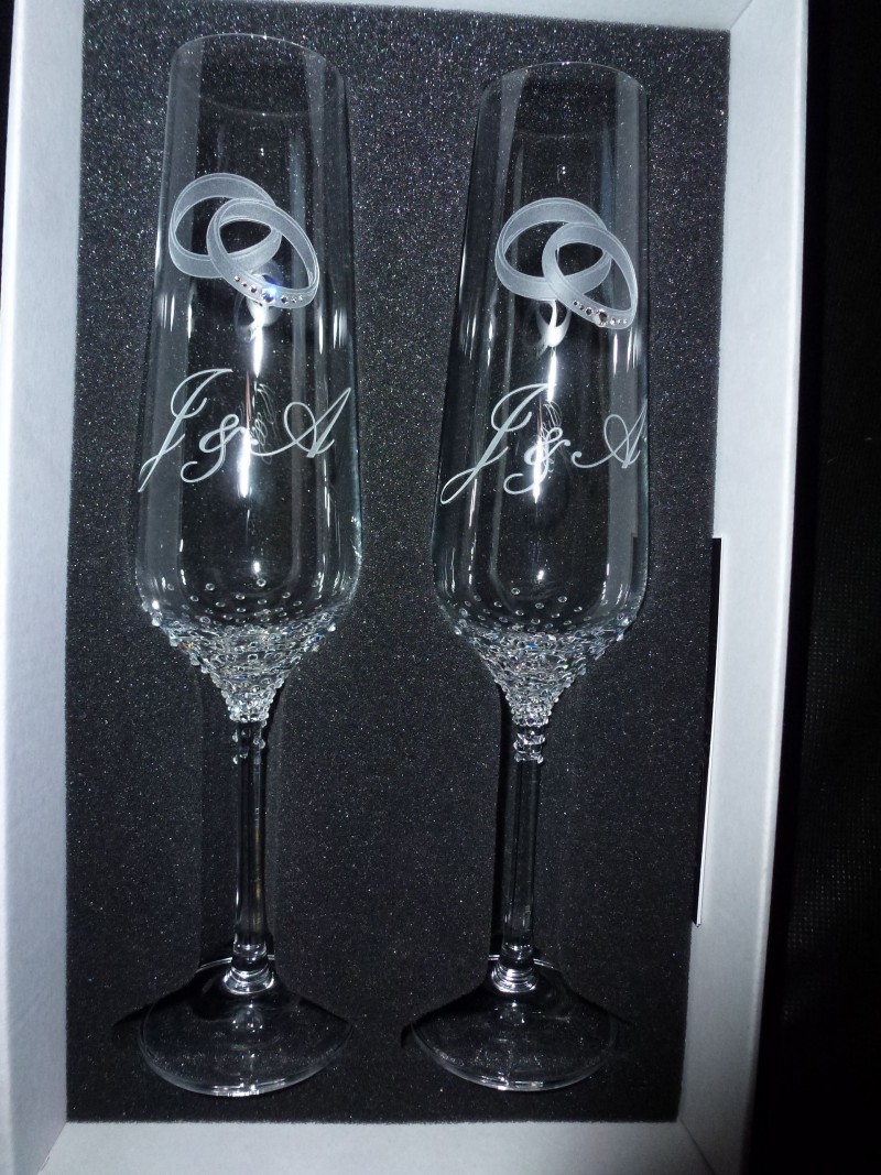 Křišťálové skleničky NISOS dekorovány krystaly Swarovski