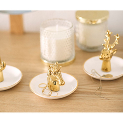Stojanček na prstienky BA69231 Jednorožec, porcelán, v.9,5cm