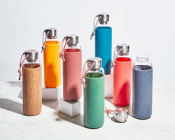 Láhev na vodu Glass Bottle GR-WB-M011 600ml Coral