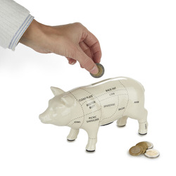 Porcelánová pokladnička Cuts of Pork 27298