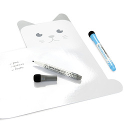 Magnetická popisovatelná tabule na lednici Meow! 27342, bílá