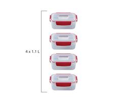 Dózy na potraviny Nest Lock 1000011, 1,1l, 4ks