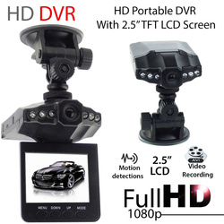 Přenosná HD kamera s LCD obrazovkou do auta