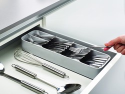 Organizér na příbory DrawerStore 85119, šedý